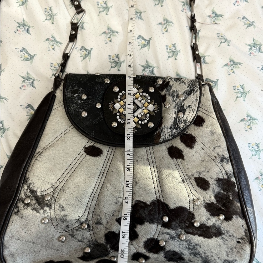 Cowhide Leather Black and White Women's Purse. NEW! - Picture 13 of 16